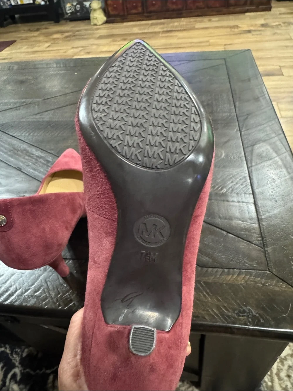 Michael Kors Burgundy Suede Pointed-Toe Pumps – Size 7 1/2